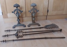 Kaminzubehör, massive Bronze